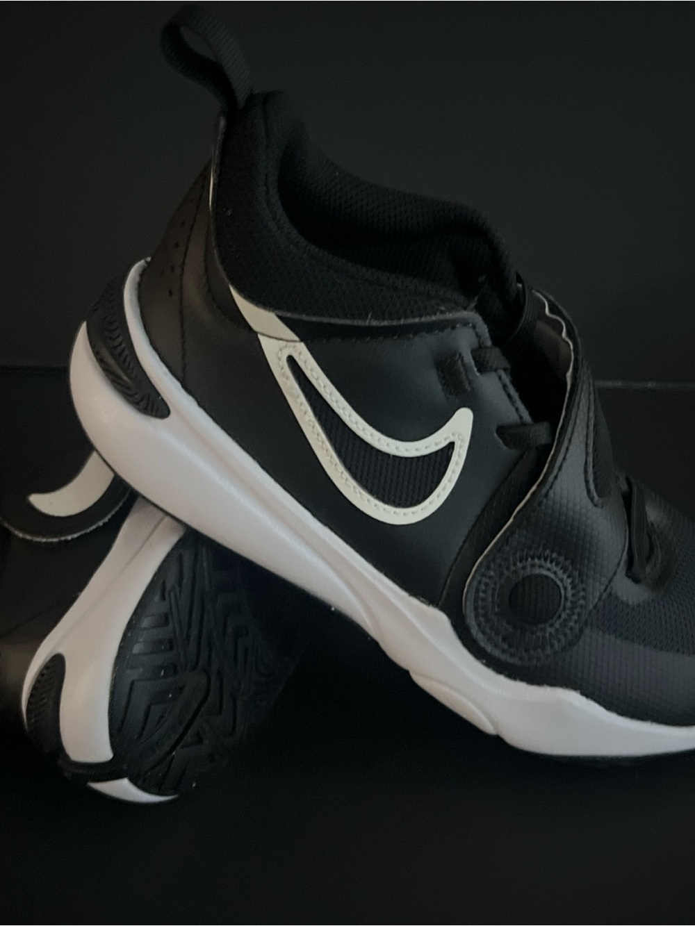 Nike Kids Black and White Slip-On Sneakers Size 3